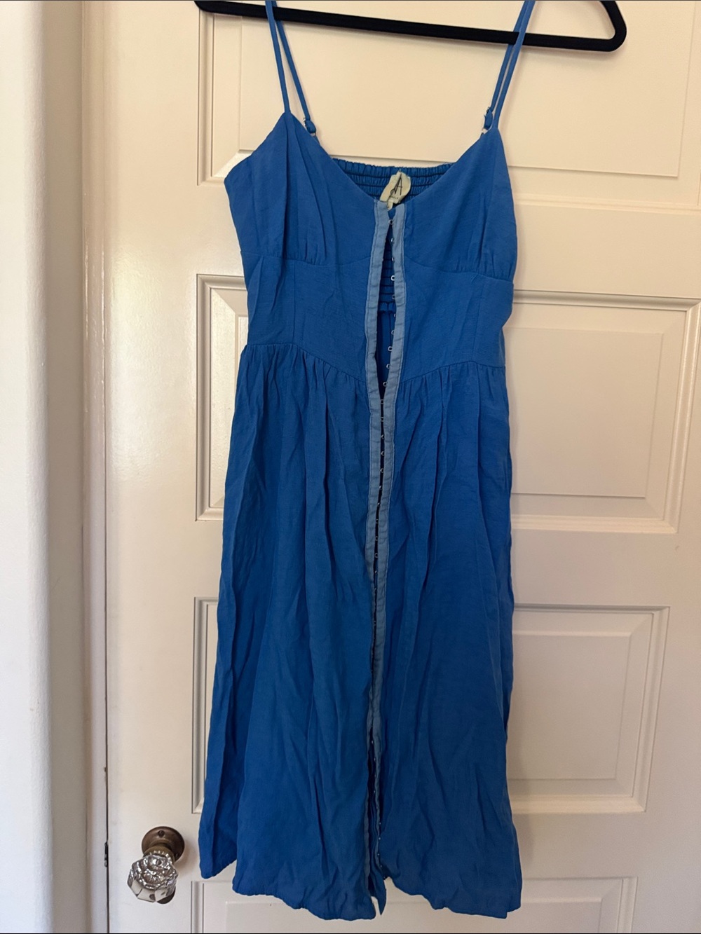 dRA Los Angeles Cobalt Blue Button-Front Maxi Sundress